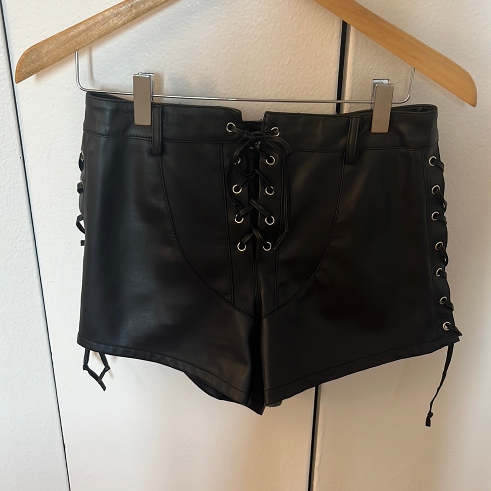 LF faux leather shorts